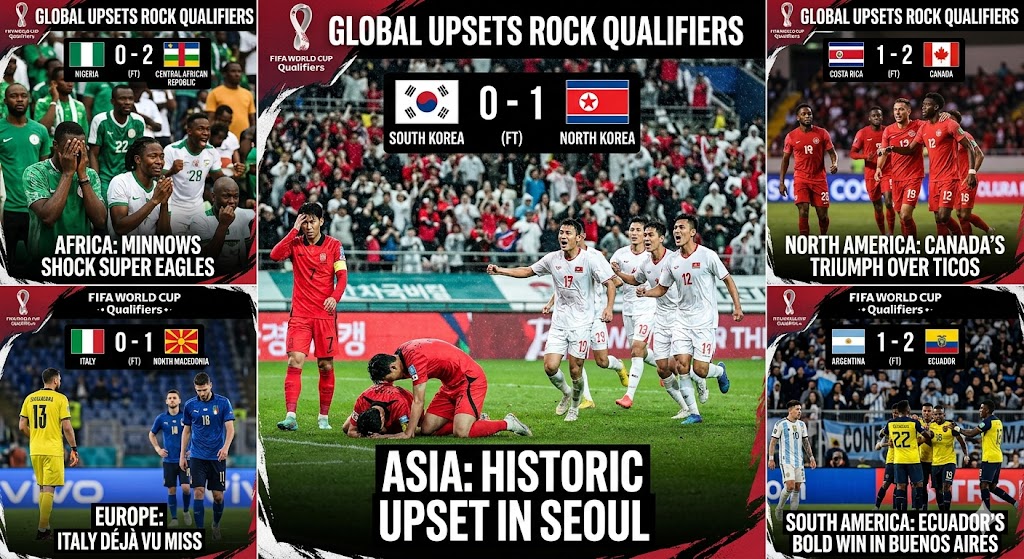 FIFA World Cup Qualifiers Produce Major Upsets Across Continents